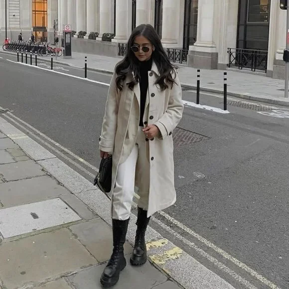 Collared coat H&M side pockets new - Picture 5 of 10